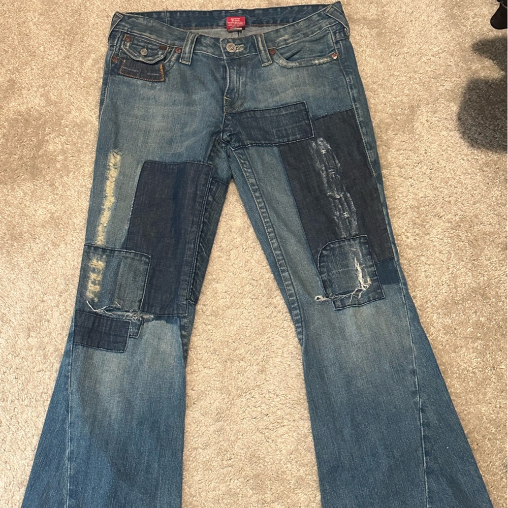 True Religion Men's Denim Patchwork Jeans